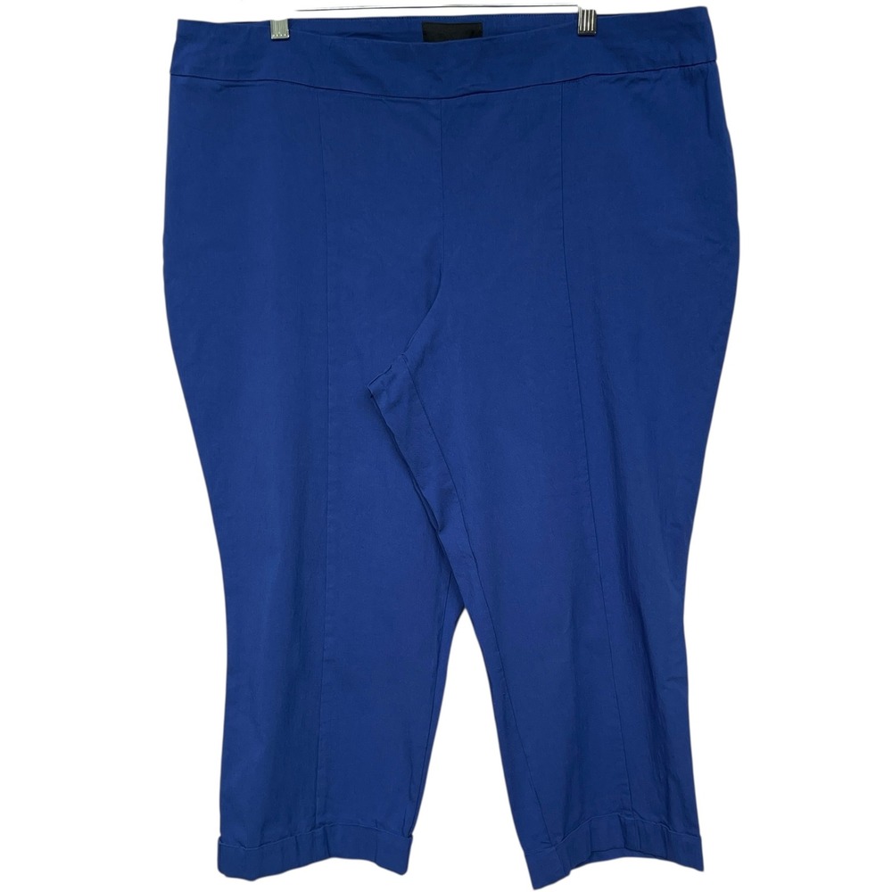 Cynthia Rowley Woman Blue Capri Cropped Pants Trousers Plus Size 20W